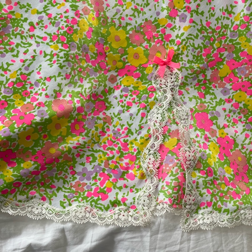 Vintage Y2K Victoria's Secret - Neon Floral Nightie - M